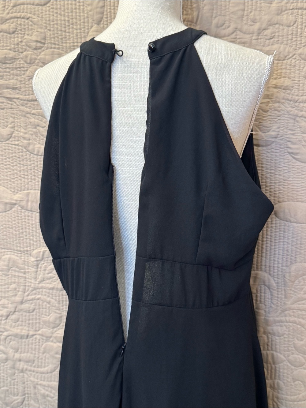 Women's Black Halter High-Low Dress - Picture 4 of 9